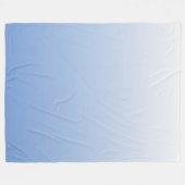 白フェードグラデーシグラデーションョンの色 フリースブランケット (正面(横))