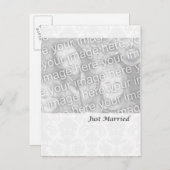 白フォーマルたった今結婚しました 案内ポストカード (正面/裏面)