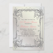 白フォーマルエレガントヴィンテージ茶パーティー 招待状 (裏面)