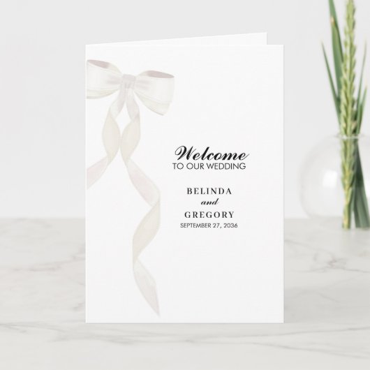 白フォーマルリボン結婚の服務命令 プログラム (正面)