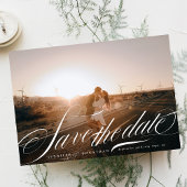 白フォーマル書エレガントQRコード写真 セーブザデート