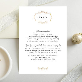 白フォーマル黒金ゴールドクレスト結婚モノグラム エンクロージャーカード