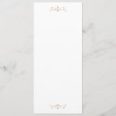 白フォーマル黒金ゴールドクレスト結婚モノグラム メニュー (裏面)