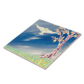 白フクロウ タイル (側面)