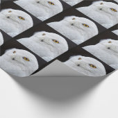 白フクロウ ラッピングペーパー (角)