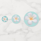 白フランギパニプルメリア花オンティール（緑がかった色） コンフェッティ (正面)