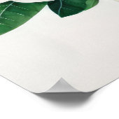 白フランギパニ水彩花 ポスター (角)