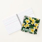 白フランギパニ花パーソナライズされた手帳 ノートブック (内部)