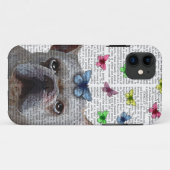 白フランスのいブルドッグ Case-Mate iPhoneケース (裏面(横))