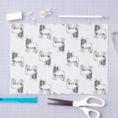 白フランスのと黒のブルドッグ 薄葉紙 (クラフト)