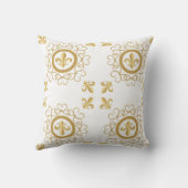 白フランスの可逆 クッション (裏面)