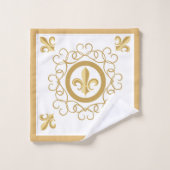 白フランスの バスタオルセット (ウォッシュタオル)