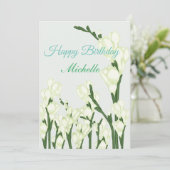 白フリーシアの枝。 シーズンカード (スタンド正面)