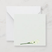 白フリーシアの枝。 ノートカード (裏面)