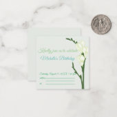 白フリーシアの枝。 ノートカード (正面/裏面インサイチュ)