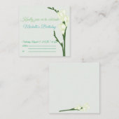 白フリーシアの枝。 ノートカード (正面/裏面)