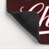 白フルートのシックなスクリプト マウスパッド (コーナー)