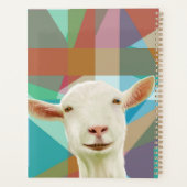 白フレンドリーいヤギカラフルの幾何学的な背景 プランナー手帳 (裏面)