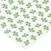 白フレンドリー色の葉乳緑色 テーブルクロス (アングル)