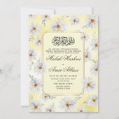 白フローラと黄色イスラム教結婚教徒 招待状 (正面)