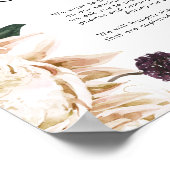 白フローラの開栓式ポスター ポスター (角)