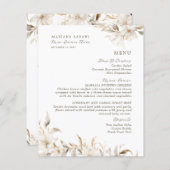 白フローラエレガントキンセアニェラフードリンクメニュー (正面/裏面)