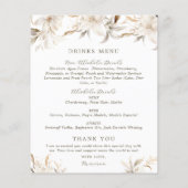 白フローラエレガントキンセアニェラフードリンクメニュー (裏面)