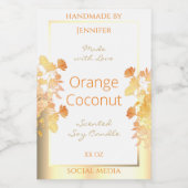 白フローラエレガント製品のパッケージラベル金ゴールド フードラベル (シングルラベル)