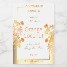 白フローラエレガント製品のパッケージラベル金ゴールド フードラベル