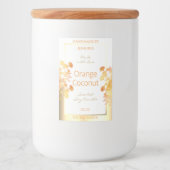 白フローラエレガント製品のパッケージラベル金ゴールド フードラベル (正面)