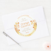 白フローラエレガント製品のパッケージラベル金ゴールド ラウンドシール (封筒)