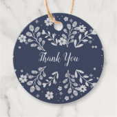 白フローラオン青 フェイバータグ (正面)