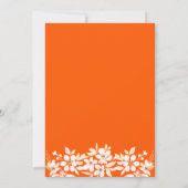 白フローラカスケーディングガーランド結婚オレンジ 招待状 (裏面)