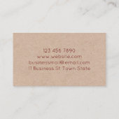 白フローラクラフト手作りろうそく大豆溶融石鹸 名刺 (裏面)