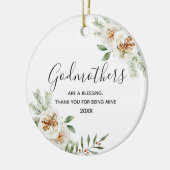 白フローラゴドマザーズ賛美はオーナメント セラミックオーナメント (左)