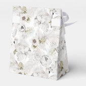 白フローラスワンズバードエレガントな結婚式 フェイバーボックス (裏面サイド)