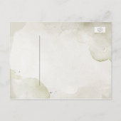 白フローラソフトヴィンテージ日付の保存 案内ポストカード (裏面)