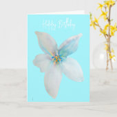 白フローラパステルフラワーウォーター色 カード (黄色い花)