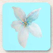 白フローラパステルフラワーウォーター色 コースター (正面)