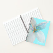 白フローラパステルフラワーウォーター色 ノートブック (内部)