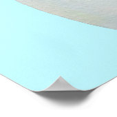 白フローラパステルフラワーウォーター色 ポスター (角)