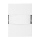 白フローラピンクのバラと銀結婚の 招待状ベリーバンド (裏面例)