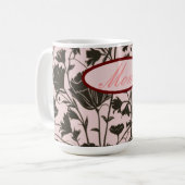 白フローラマグカップ母の日 コーヒーマグカップ (正面左)