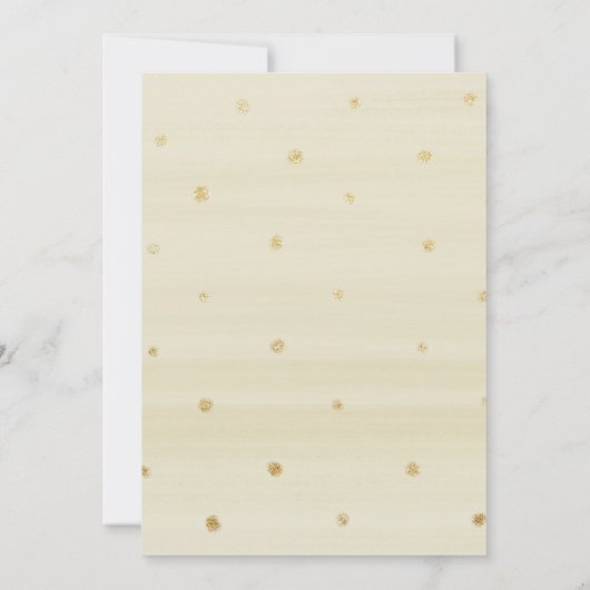 白フローラメキシコの洗礼と初の誕生日 招待状 (裏面)