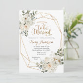 白フローラ今結婚した季 招待状 (スタンド正面)