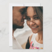 白フローラ伝統的フォト結婚式招待状 招待状 (裏面)