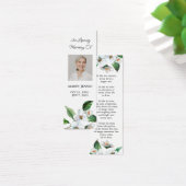 白フローラ写真葬儀記念ブックマーク (デスク)