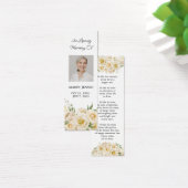 白フローラ写真葬儀記念ブックマーク (デスク)