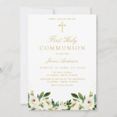 白フローラ初の聖餐式への招待 招待状 (正面)
