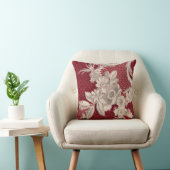 白フローラ壁紙 クッション (椅子)